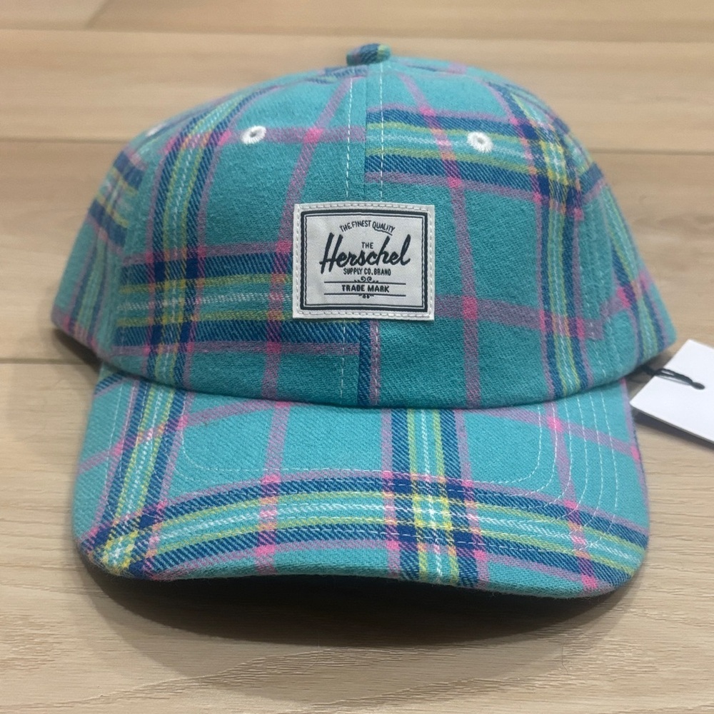 Herschel Supply Company Plaid Cap - Blue and Pink